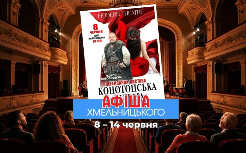 Культурна афіша Хмельницького: події з 8 по 14 червня