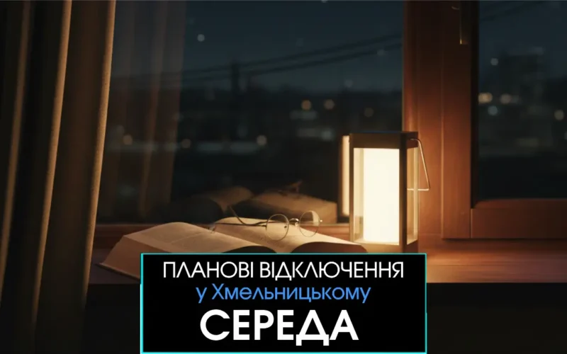 Інформація про вимкнення світла у Хмельницькому 10 червня